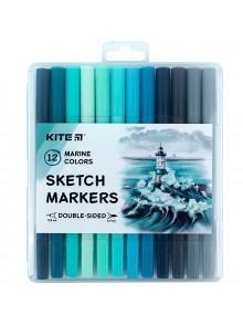 Скетч маркери, 12 кольорів KITE Marine K22-044-3