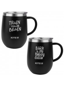 Термокружка 360 мл Kite черный K22-378-01