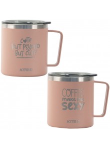 Термокружка 400 мл Kite пудра K22-379-03
