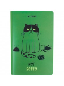 Блокнот пластиковий А5+, 40 аркушів Kite Sorry cat K22-460-2