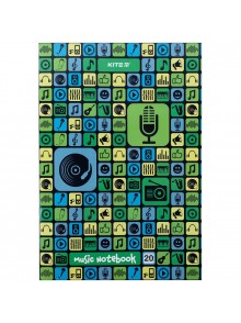 Зошит для нот А4, 20 аркушів KITE Vinyl K24-404