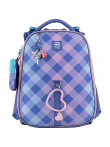 Рюкзак шкільний каркасний Kite Purple Chequer K24-531M-2