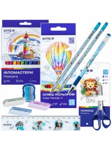 Набір канцтоварів 9 предметів KITE Classic K25-000-9
