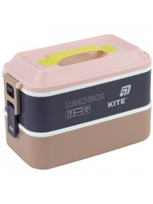 Ланчбокс подвійний з наповненням 2000 мл Kite бежевий K25-1184-1