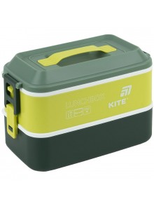 Ланчбокс подвійний з наповненням 2000 мл Kite зелений K25-1184-3