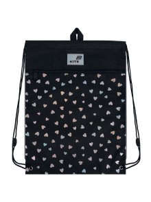 Сумка для взуття з кишенею Kite Black&Silver K26-601M-14