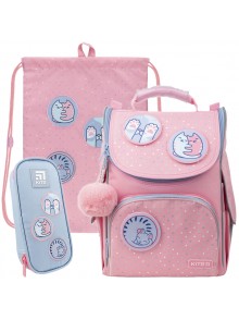 Рюкзак в комплекті 3 в 1 Hugs&Kittens KITE K22-501S-3(LED)+600M-3+662-11
