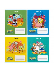 Зошит 12 аркушів, коса лінія (1 шт.) Kite Sponge Bob SB25-235