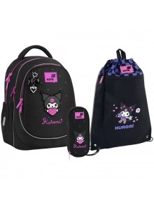 Рюкзак в комплекті 3 в 1 Kuromi KITE HK26-700M+601M-3+599-2