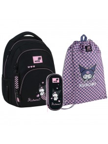 Рюкзак в комплекті 3 в 1 Kuromi KITE HK26-905M+25-600L-2+26-599-5