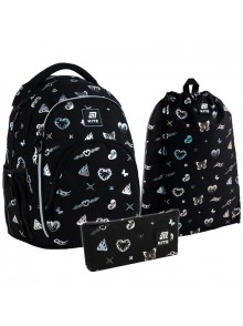 Рюкзак в комплекті 3 в 1 Education teens KITE K25-905M-2+600L-1+680-2