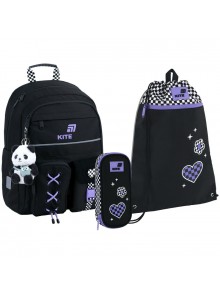 Рюкзак в комплекті 3 в 1 Panda Love KITE K26-584M-2+601M-41+662-5