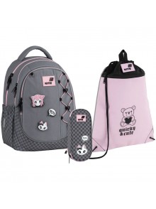 Рюкзак в комплекті 3 в 1 Meow KITE K26-700M-3+601M-47+599-13