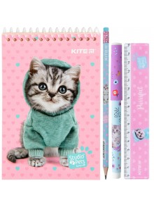 Набір канцтоварів 4 предмети Kite Studio Pets SP24-008