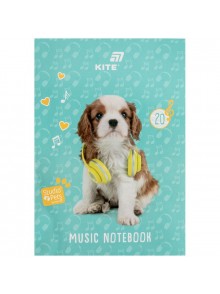 Зошит для нот А4, 20 аркушів Kite Studio Pets SP26-404