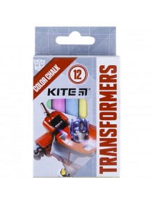 Мел цветной, 12шт. KITE Transformers TF21-075
